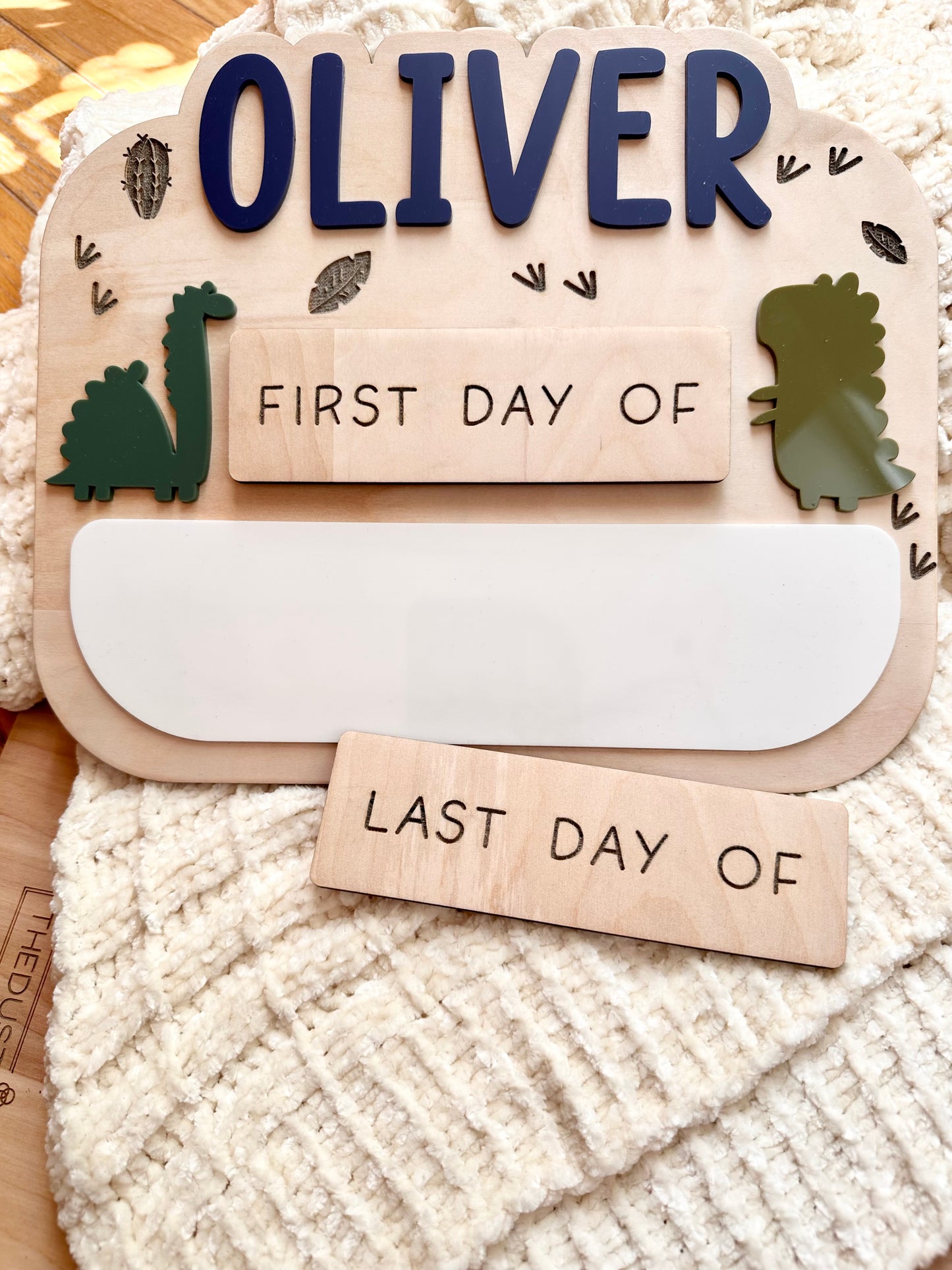 Dino First & Last Day of School Sign