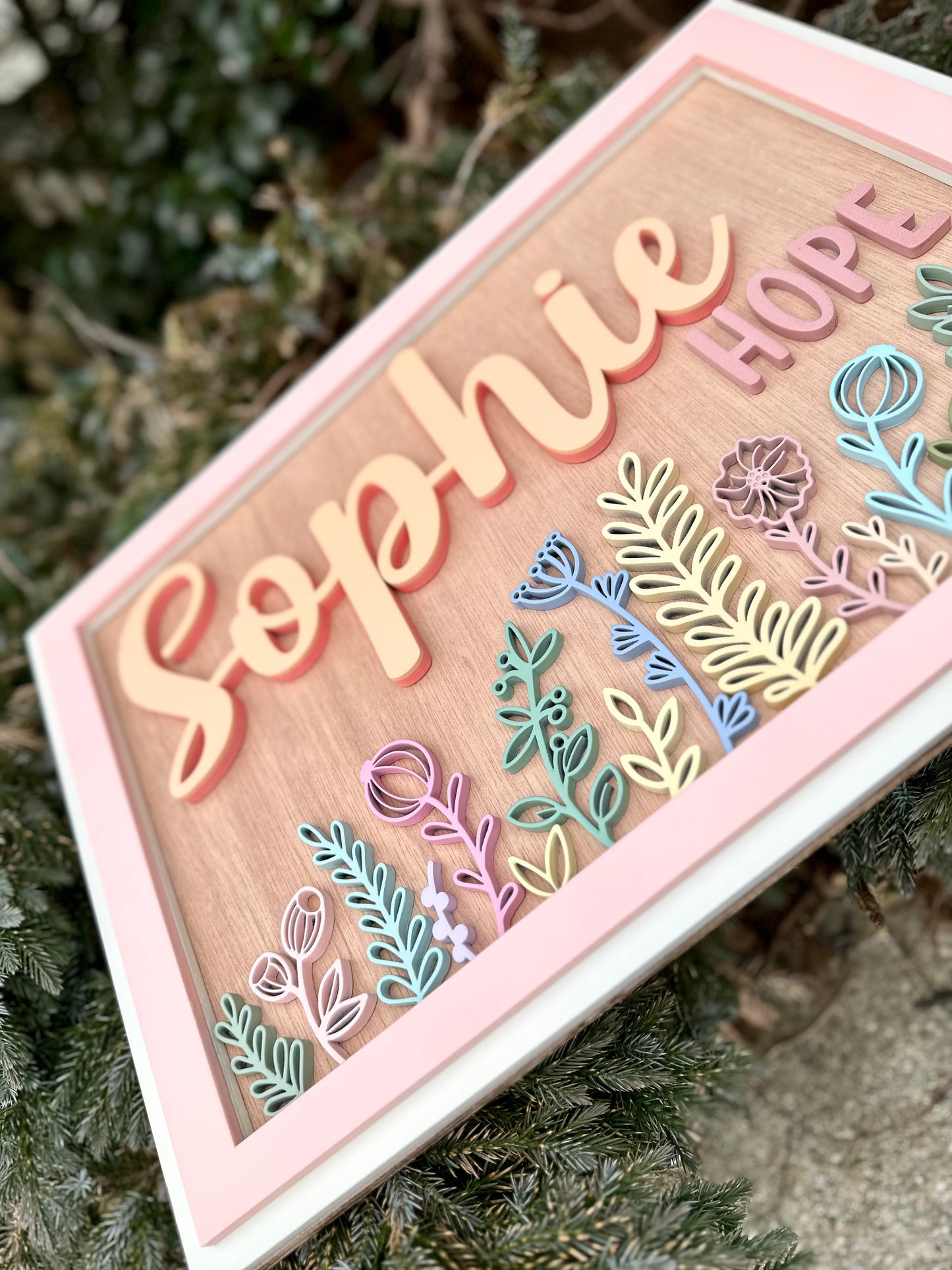 Wildflowers Personalized Nursery Sign