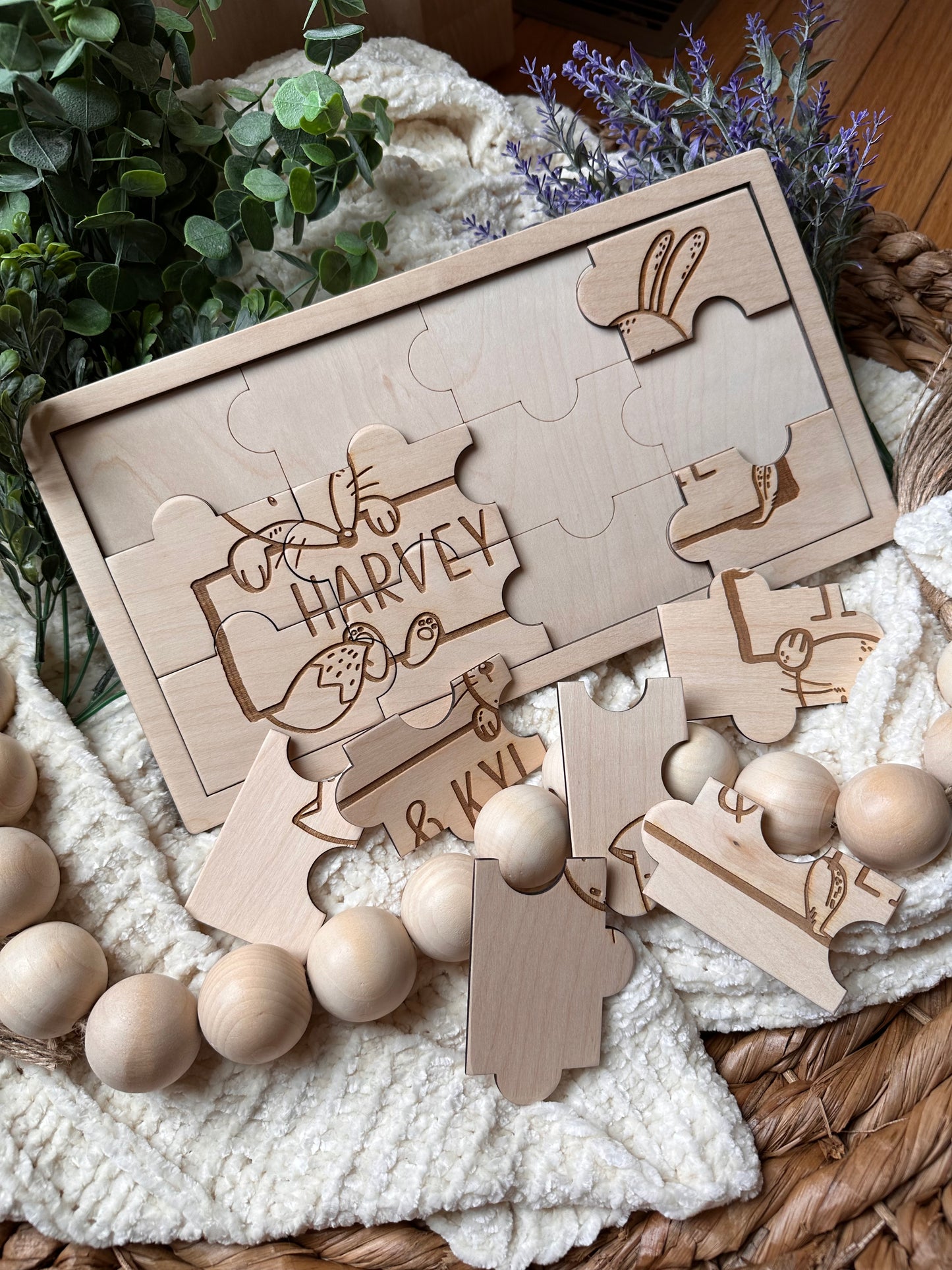 Fox & Rabbit Personalized Jigsaw Puzzle