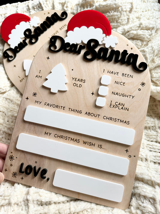 Dear Santa Dry Erase Christmas Board