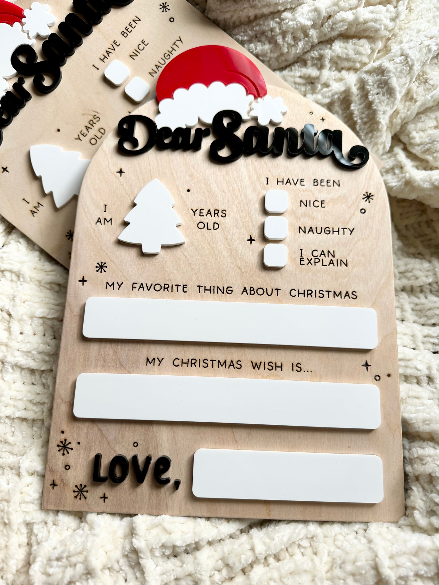 Dear Santa Dry Erase Christmas Board