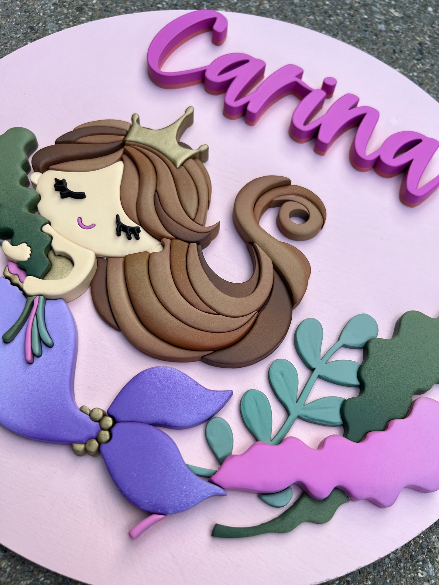 Princess Mermaid Personalized Nursery Sign